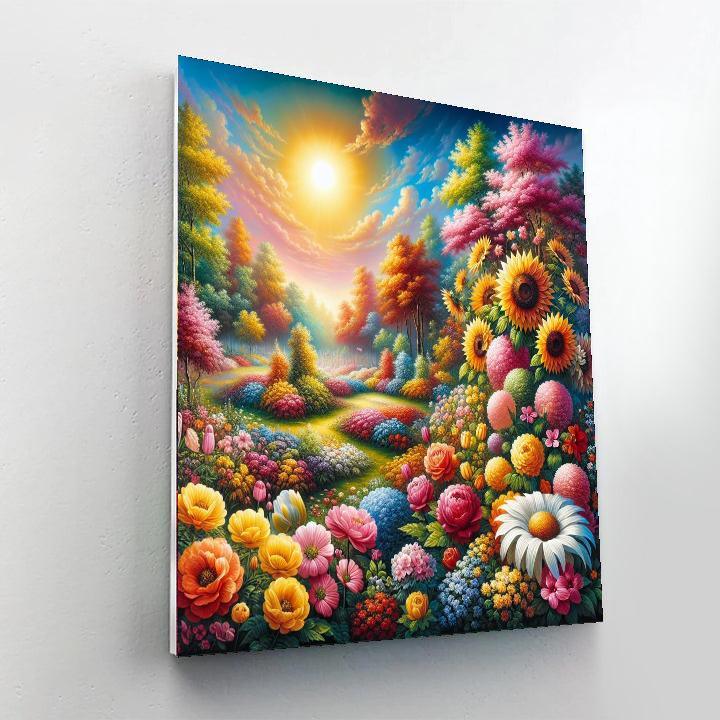 Vibrant Garden Symphony Numbered Painting Kits