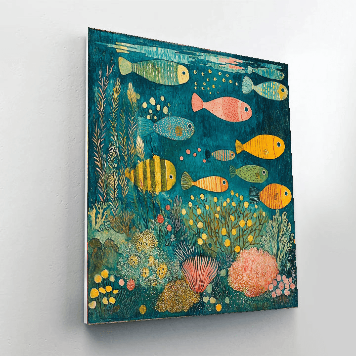 Paul Klee Inspired Underwater Eden  Paint By Numbers