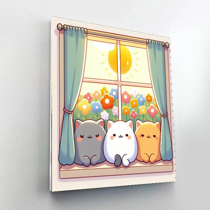 Cuddly Cats Paint By Numbers Art
