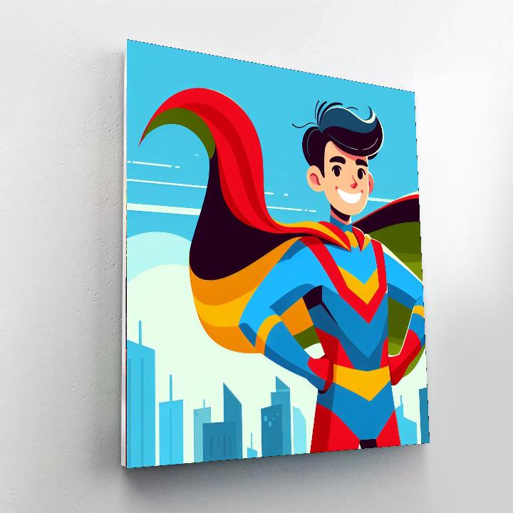 Brave Superhero Painting By Numbers Kit