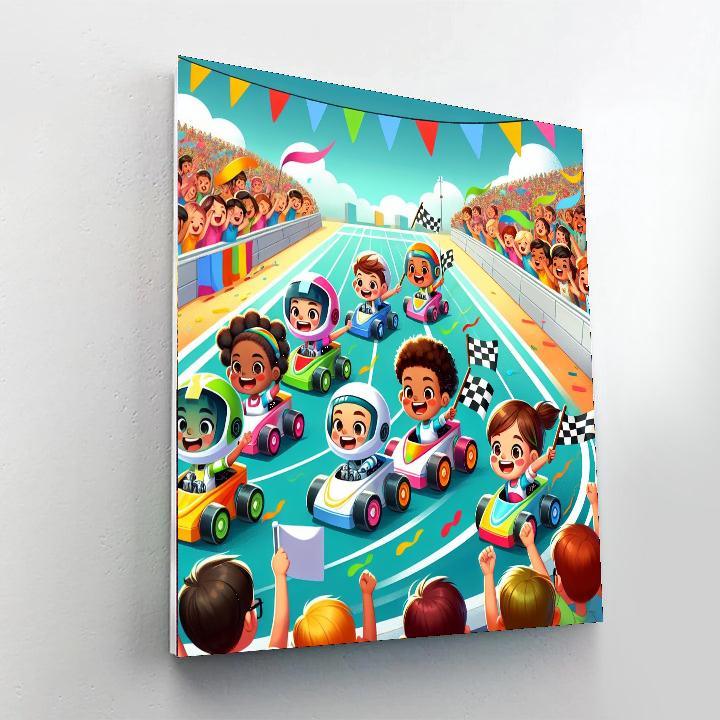 Robot Racing League Paint By Numbers Art
