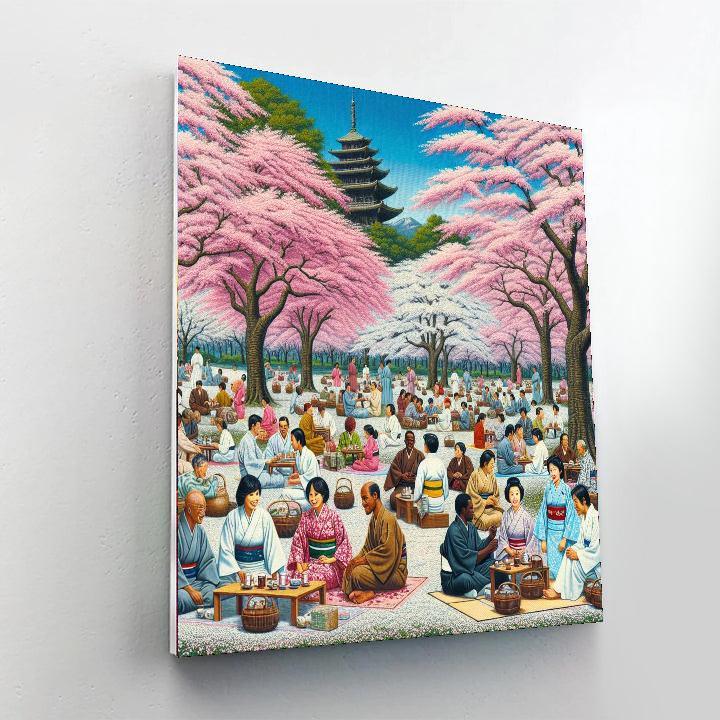 Hanami Cherry Blossom Festival - Tokyo Paint By Number
