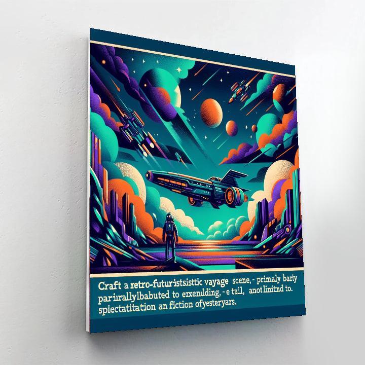 Retro Futuristic Voyage Painting Number Kit