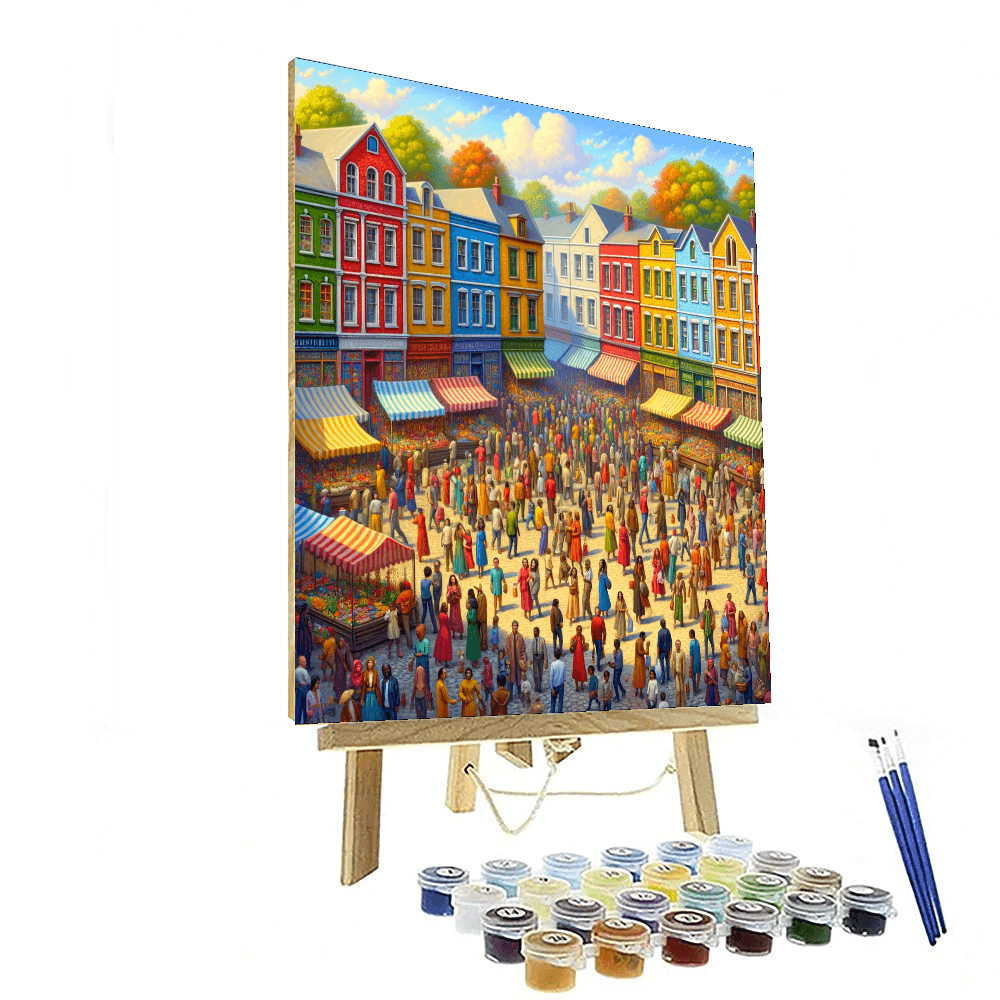 Colorful Town Square - DIY Painting By Numbers Kit – Artistry Rack