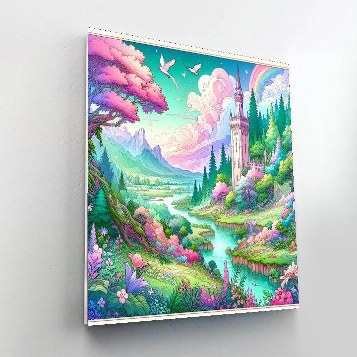 Rapunzel Tower Fantasy DIY Paint By Numbers