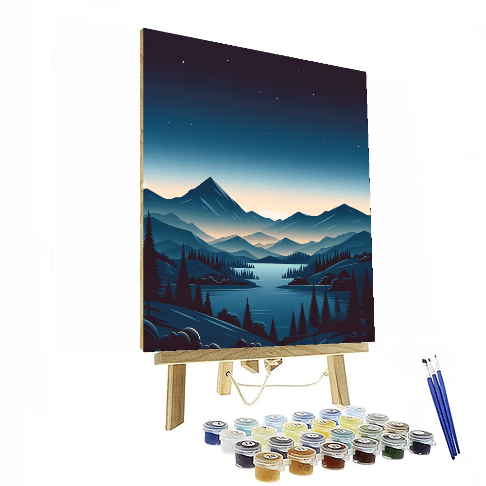 Dreamy Mountain Adventure Number Painting