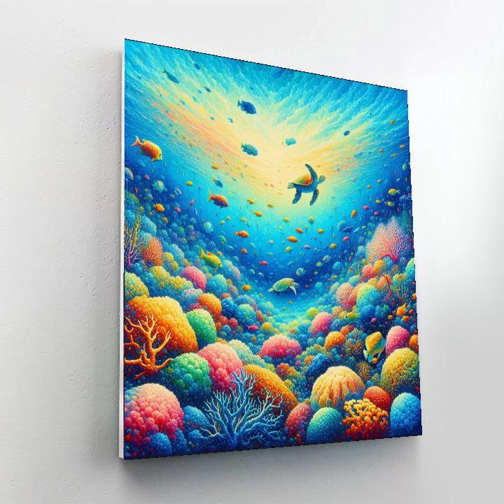 Undersea Oasis Delight Painting Number Kit