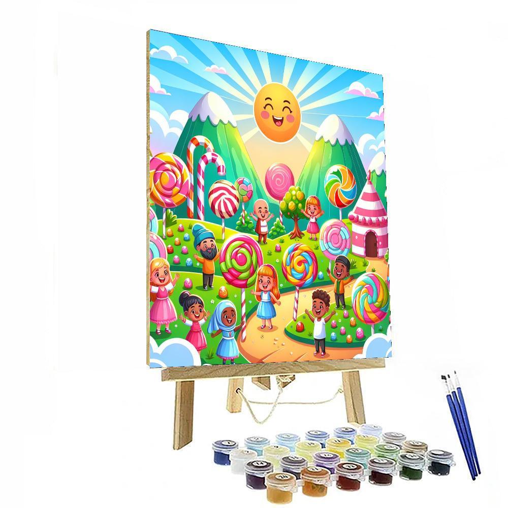 Silly Candy Land Paint By Numbers Art