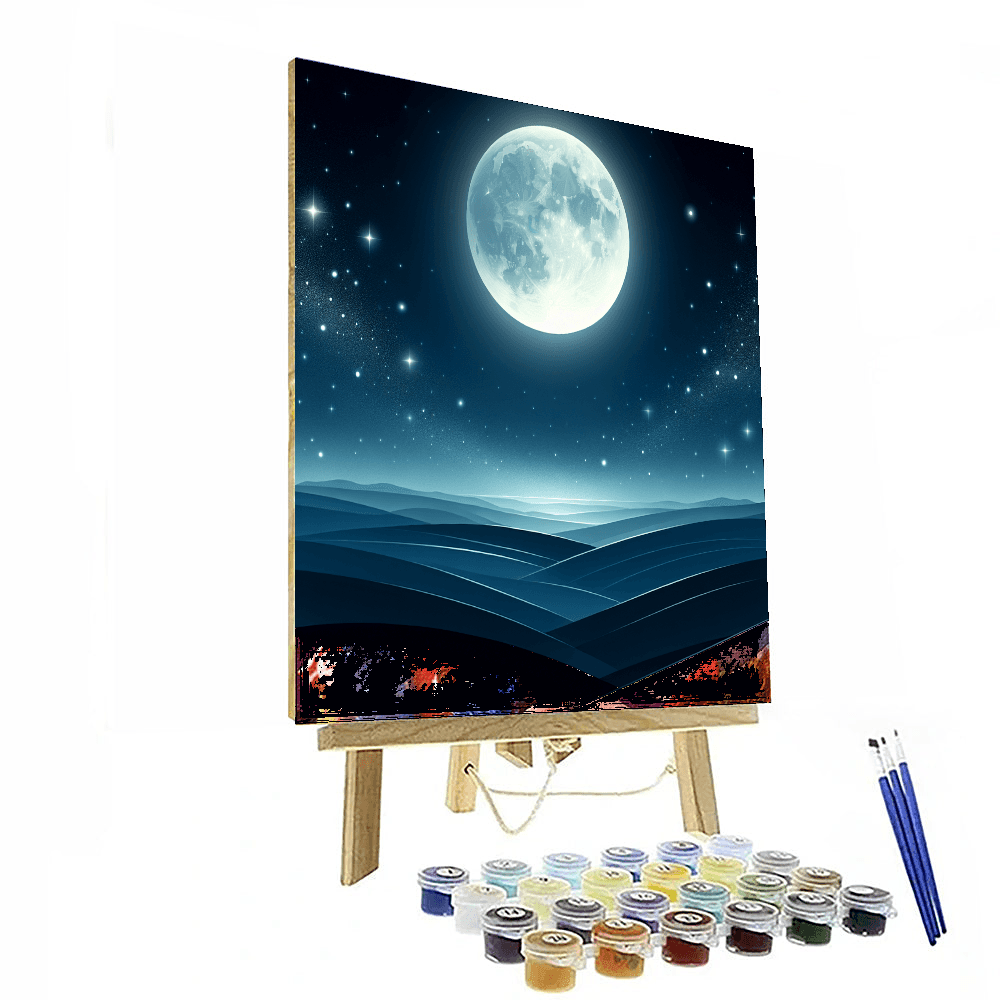 Dazzling Starry Night Numbered Painting Kits