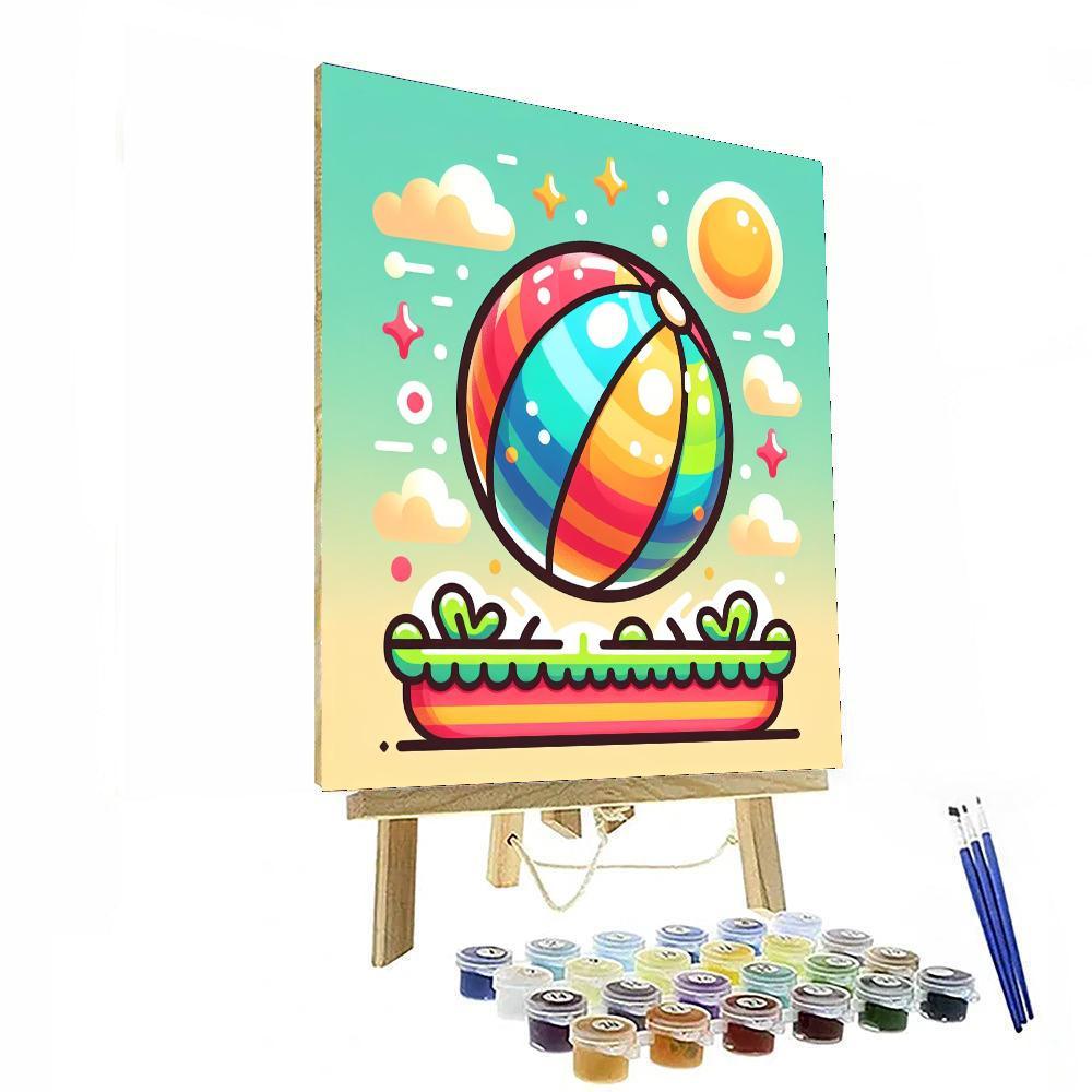 Playful Bouncing Ball Number Painting