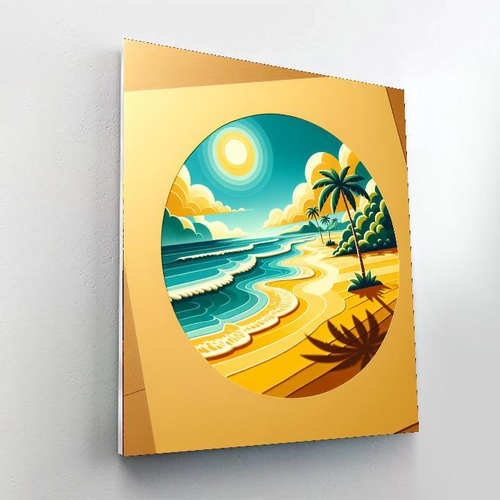 Sunny Beach Day Delight Paint By Number