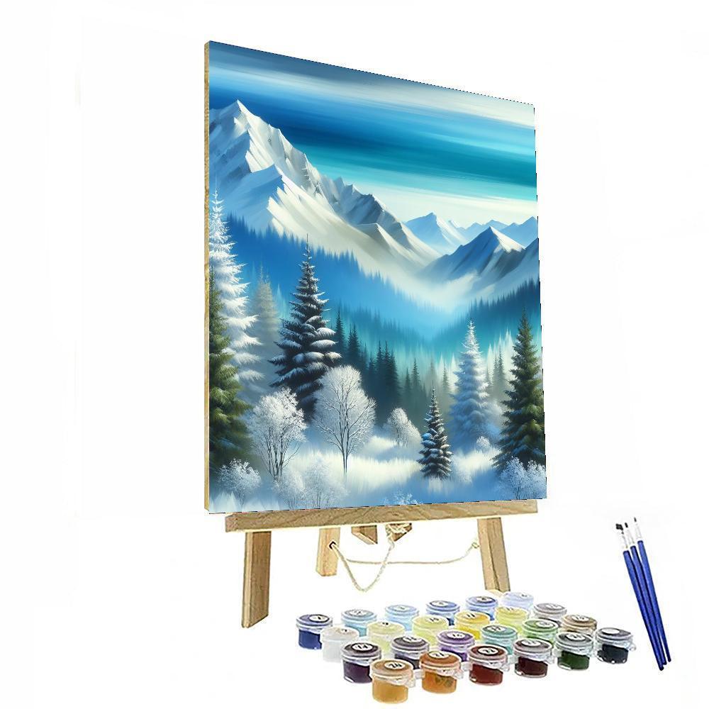 Snowy Alpine Retreat DIY Paint By Numbers