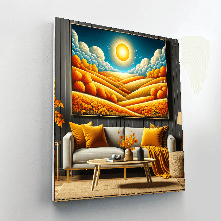 Vivid Autumn Landscape Paint By Number