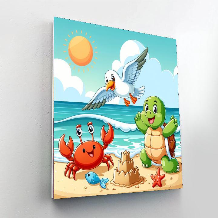 Silly Seaside Adventure Painting By Numbers Kit