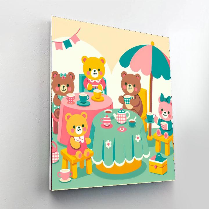 Tiny Tea Party Number Painting