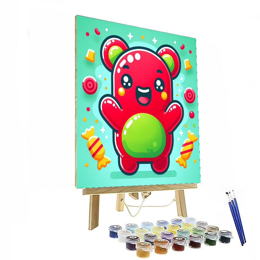 Giggling Gummy Bear Painting Number Kit