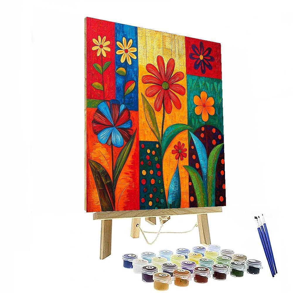 Frida Kahlo Inspired Symbolic Bloom Of Heritage  Paint By Numbers Art