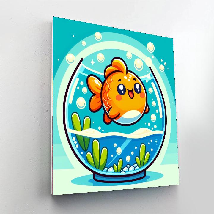 Happy Goldfish Paint By Number