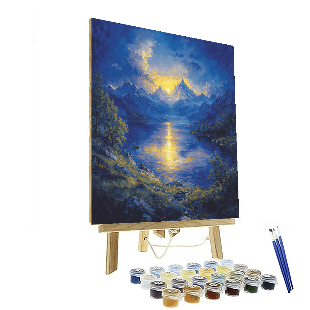 Albert Bierstadt Inspired Twilight Reflections  Paint By Color