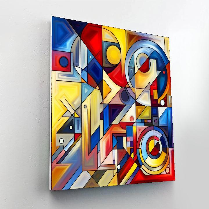Artistic Geometric Abstraction Numbered Painting Kits
