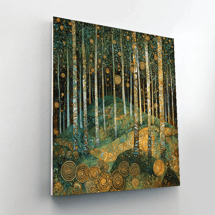 Gustav Klimt Inspired Whimsical Trees  Paint By Numbers Kits