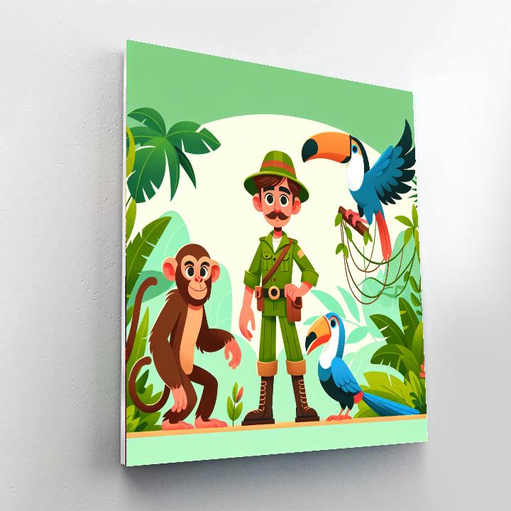 Explorers' Jungle Number Painting