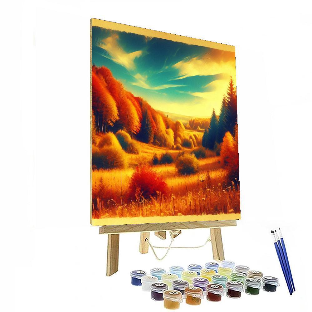 Golden Autumn Glory Paint By Numbers Art