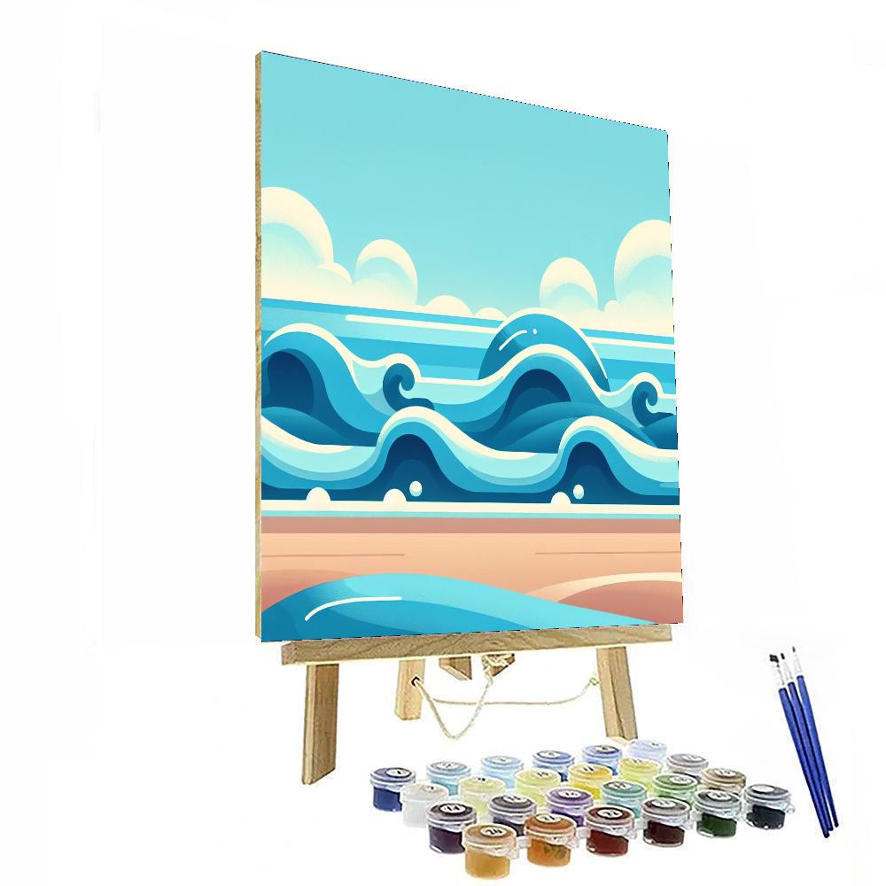 Rolling Waves Paint By Numbers Art