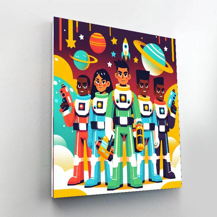 Super Space Rangers Number Painting