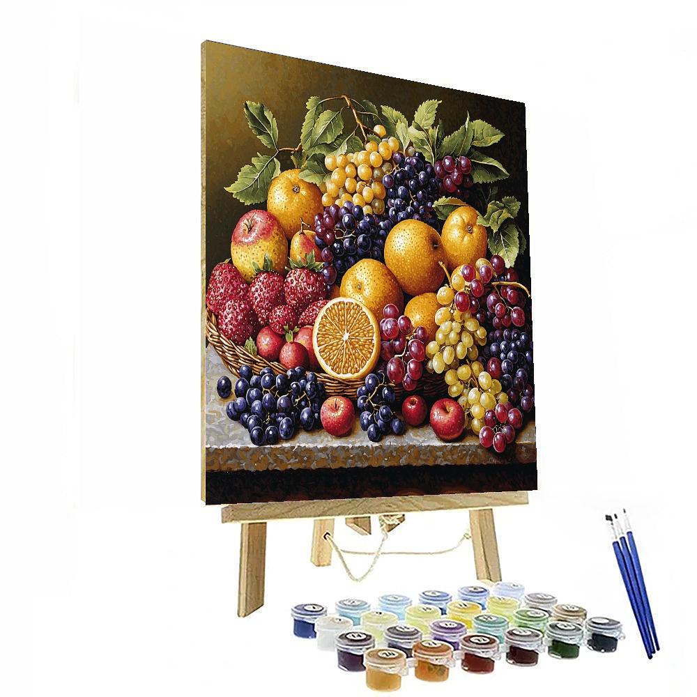 Leonardo Da Vinci Inspired Renaissance Fruit Fiesta  Paint By Number