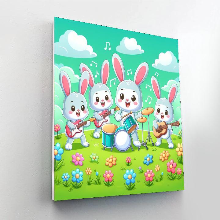 Bouncing Bunny Band Paint By Number