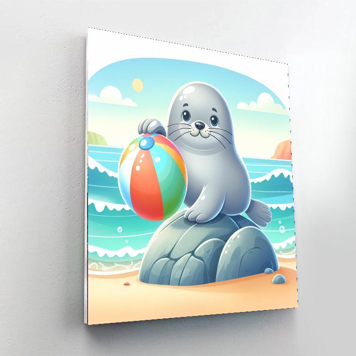 Happy Seal Paint By Number