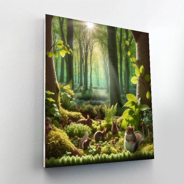 Charming Woodland Nook Numbered Painting Kits