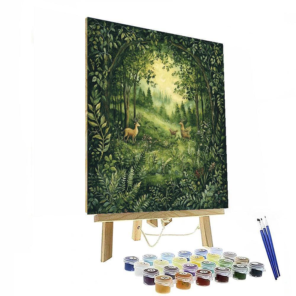 Dante Gabriel Rossetti Inspired Enchanted Woodland Spirits  Painting By Numbers Kit