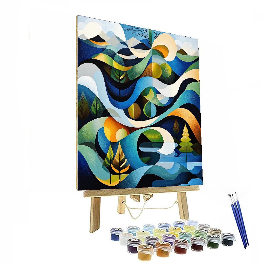 Banksy Inspired Cycles Of Nature  Number Painting