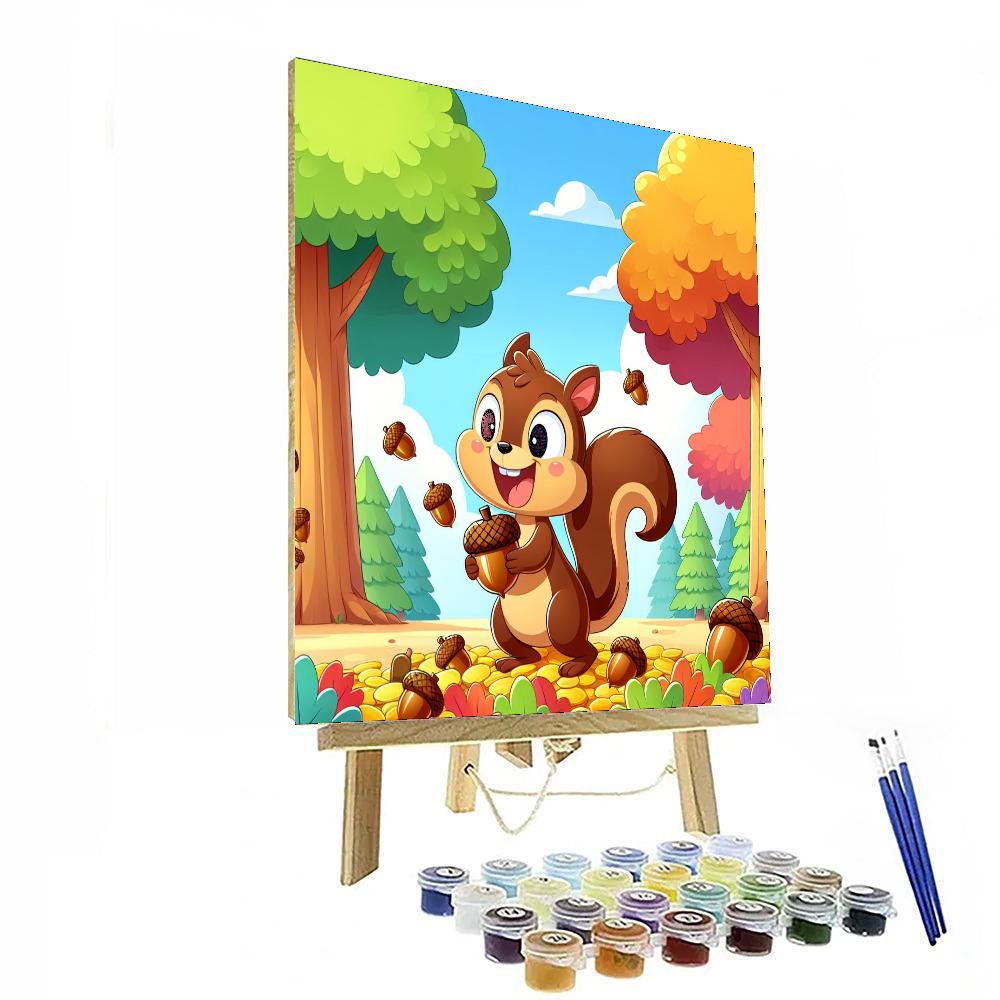 Spunky Squirrel Numbered Painting Kits
