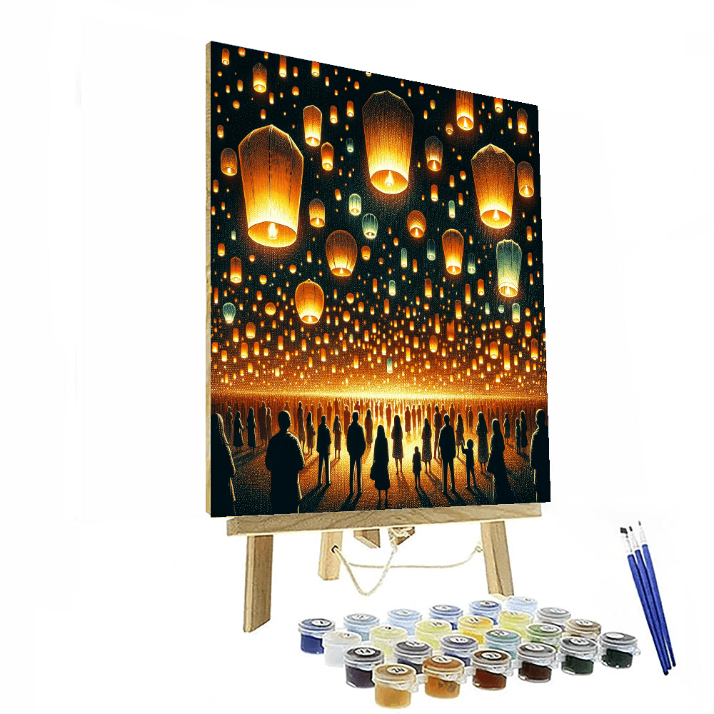 Chinese Lantern Festival - Taiwan Painting By Numbers Kit