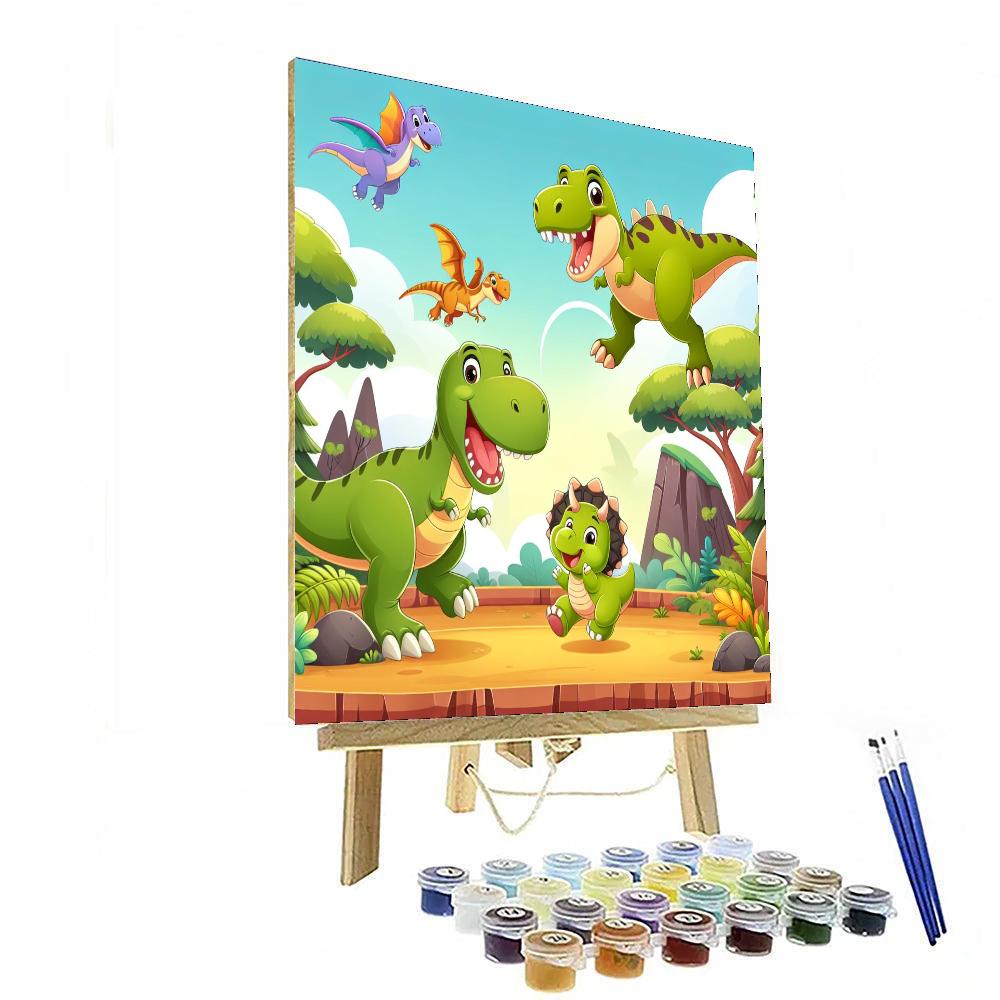 Adventurous Dinosaur Friends Numbered Painting Kits