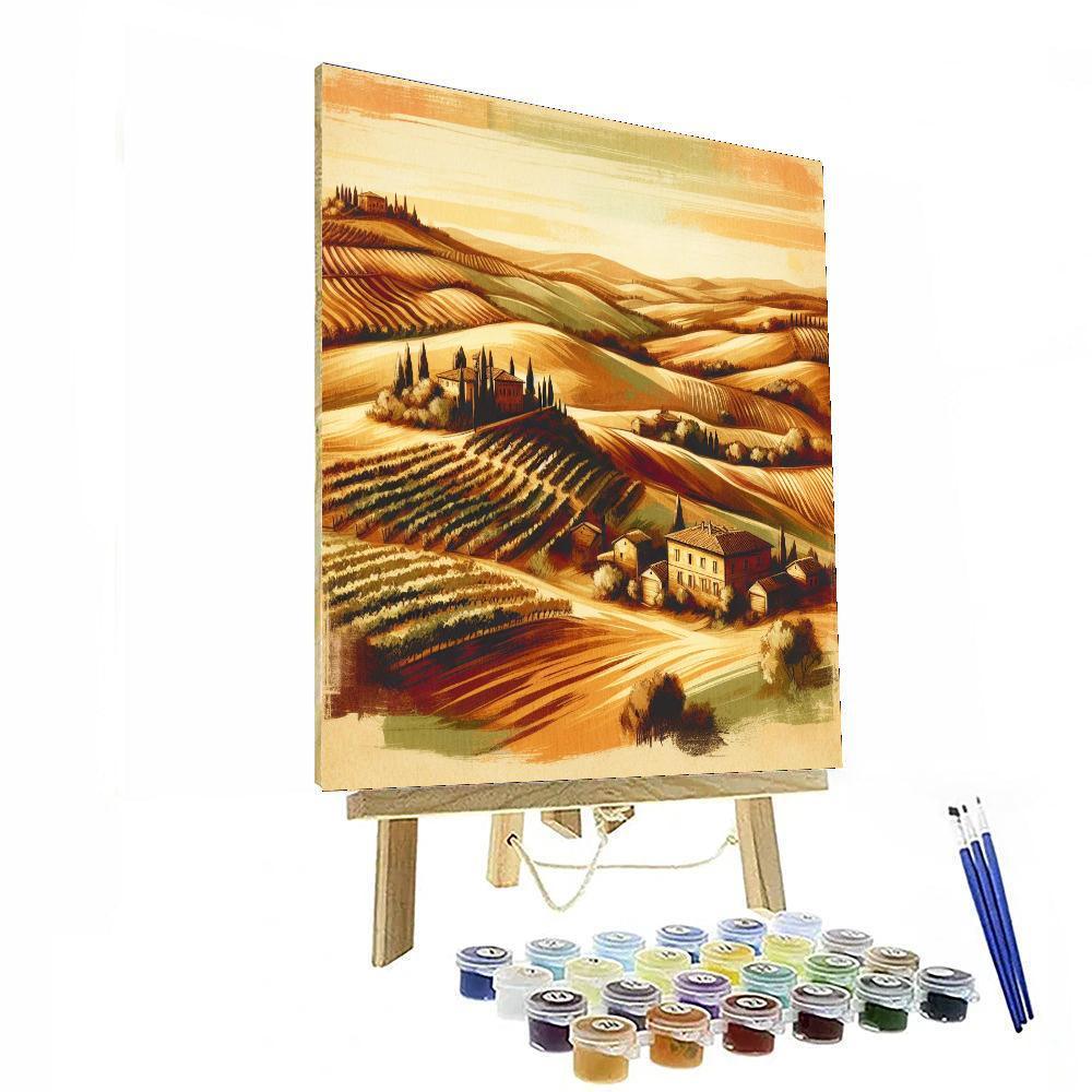 Classic Tuscan Landscape Number Painting