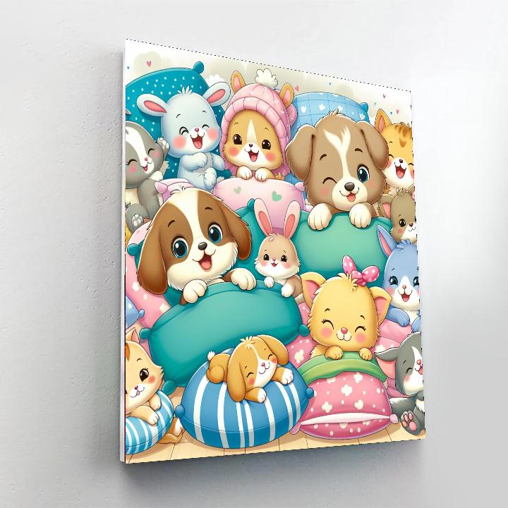 Cozy Cuddle Party Paint By Number