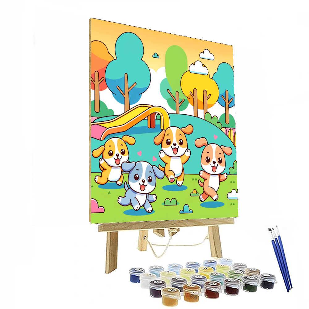 Puppy Playground Pals DIY Paint By Numbers