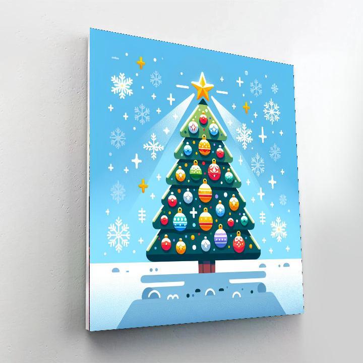 Joyful Christmas Tree Paint By Numbers Art
