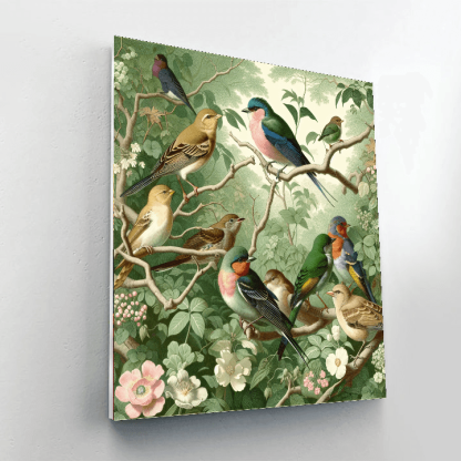 Elegant Bird Sanctuary Paint By Numbers