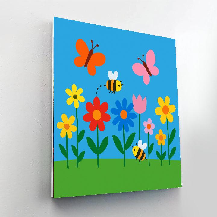 Artistic Garden Scene Paint By Number