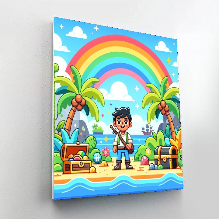Rainbow Island Discovery DIY Paint By Numbers