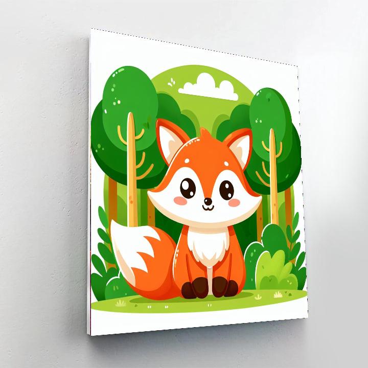 Furry Fox Paint By Numbers Art