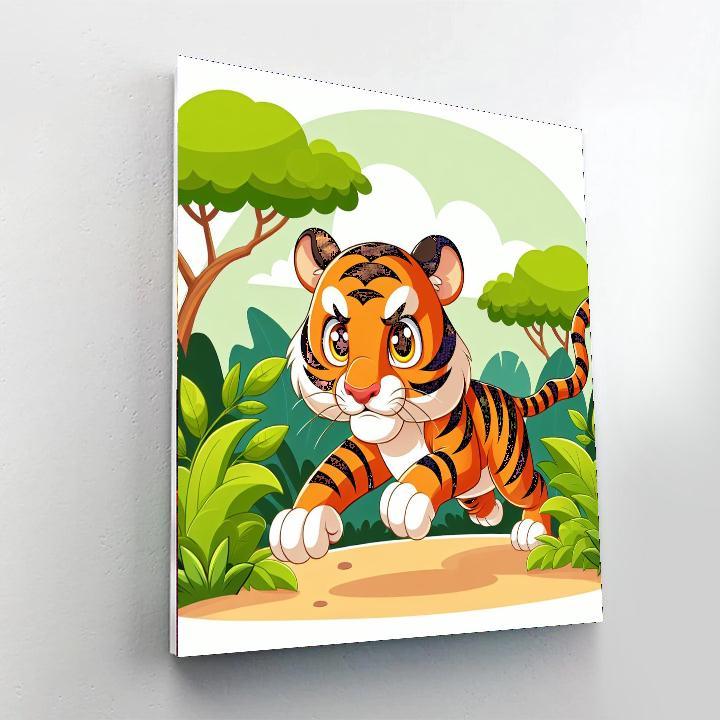 Fierce Tiger Painting By Numbers Kit