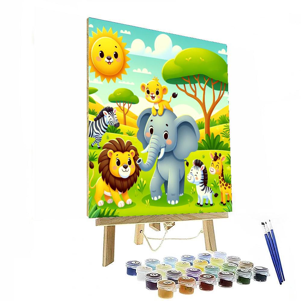 Sunlit Safari Paint By Numbers Art