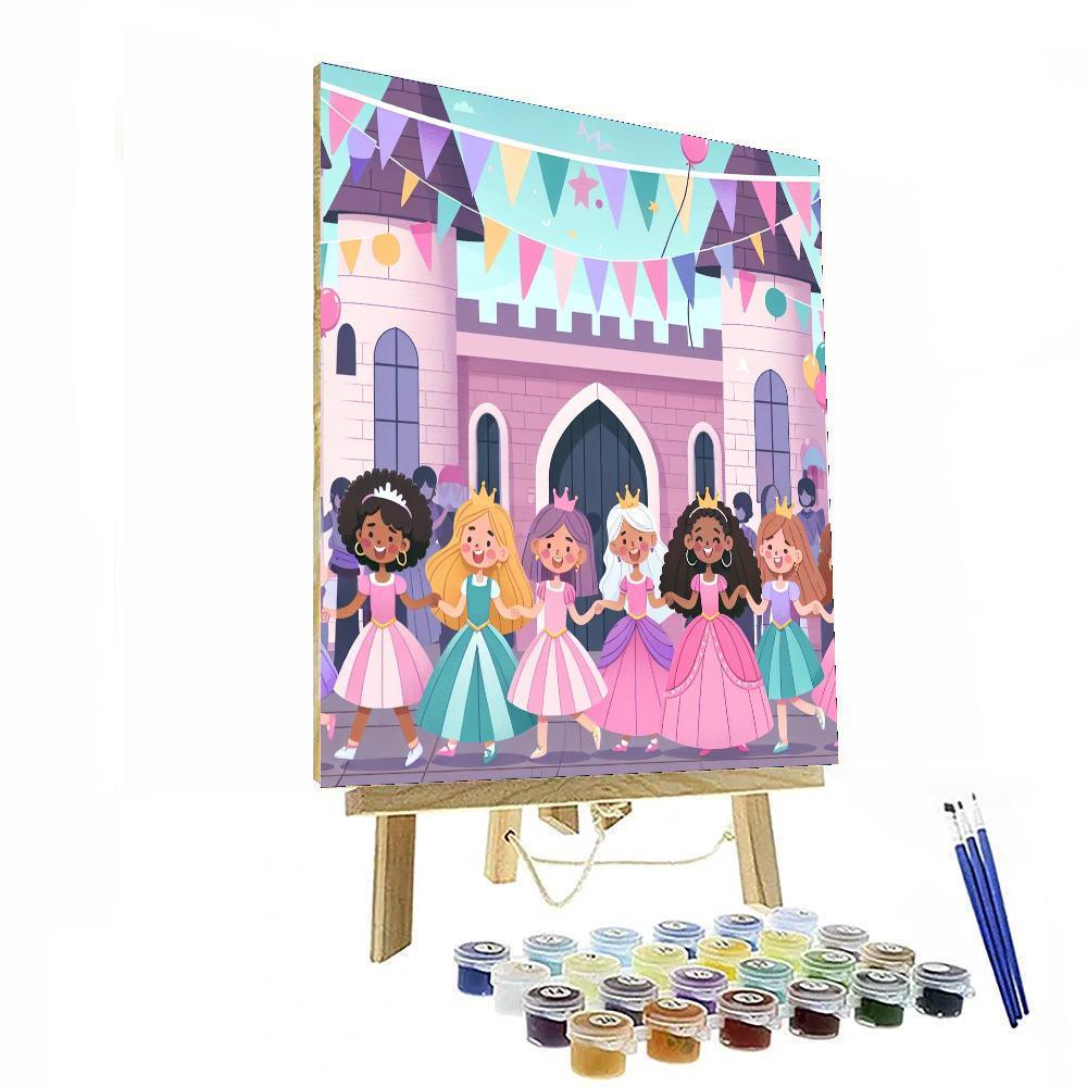Princess Castle Party Paint By Color