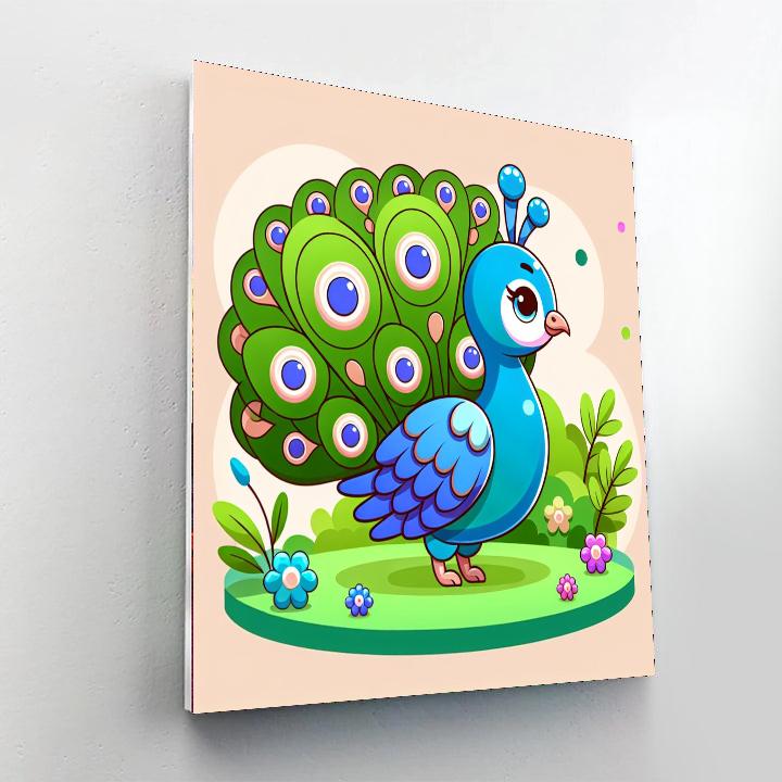 Peacock's Elegant Strut Paint By Numbers Kits